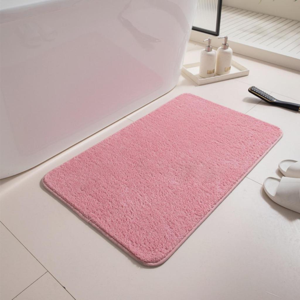 Tappetino da bagno con incisione in pile, tappetino antiscivolo per il bagno, tappetino per il pavimento laterale della vasca da bagno, zerbino per la porta della doccia, imbottitura in memory foam 3D
