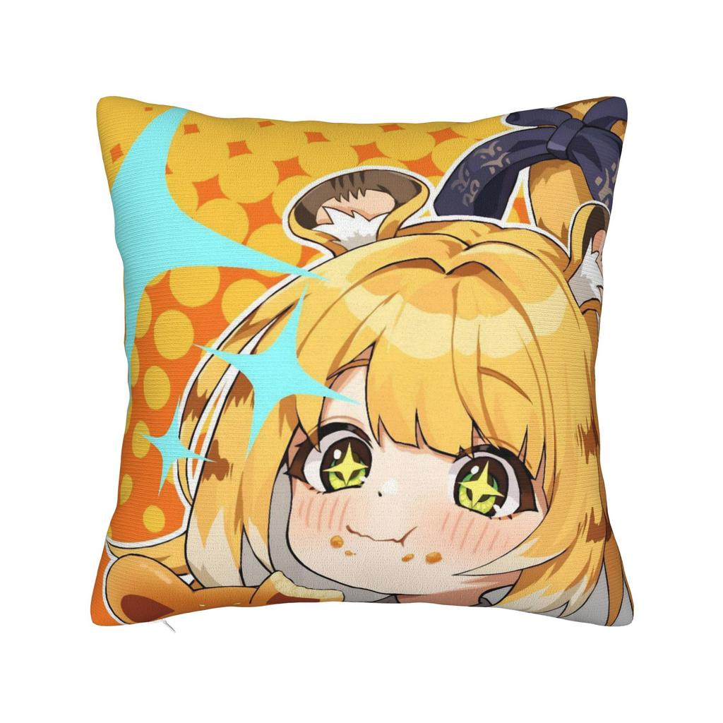 Zenless Zone Zero Ellen Joe Chibi Head Morcaworks Pillowcase Soft Polyester Cushion Cover Decoration Pillow Case Cover Car