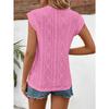 Summer Round Neck Jacquard Short Sleeved Loose T-shirt
