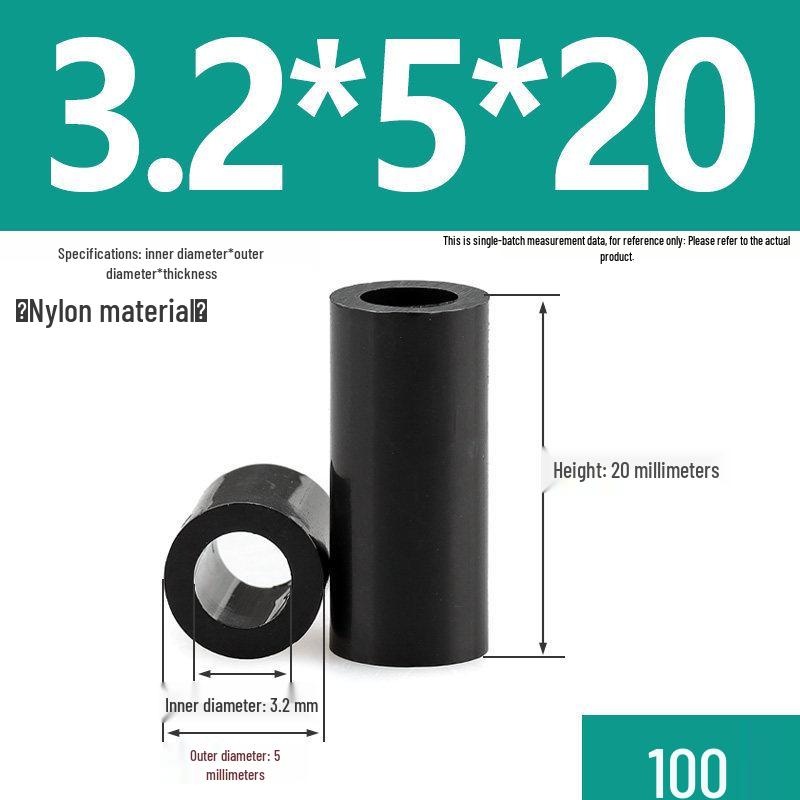 Nylon Wear-Resistant Hollow Cylindrical Spacer Sleeve and Bearing Bushing