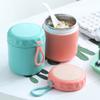 Mini Stainless Steel Student With Spoon Drinking Cup Food Container Soup Cup Lunch Box Thermal Jar
