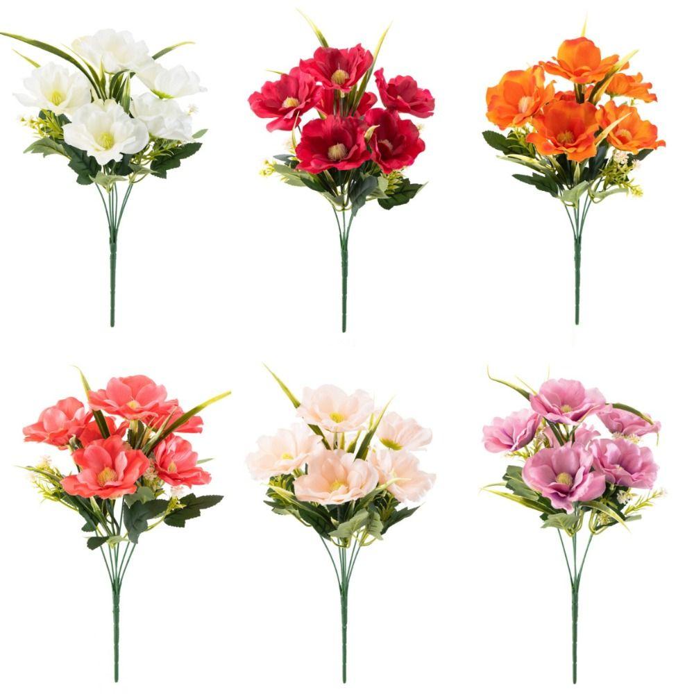 

40cm Cherry Blossom Simulation Bouquet Silk Fake Plants Floral Ornaments Home Living Room рожевий червоний колір