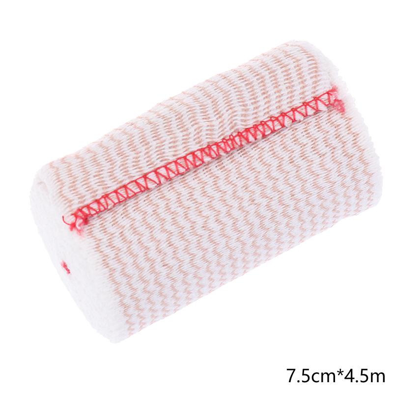 

Эластичный бинт-обертывание, хлопковый латекс-фри компрессионный бинт-обертывание с застежкой-липучкой на обоих концах, поддержка и первая помощь для спорта красный