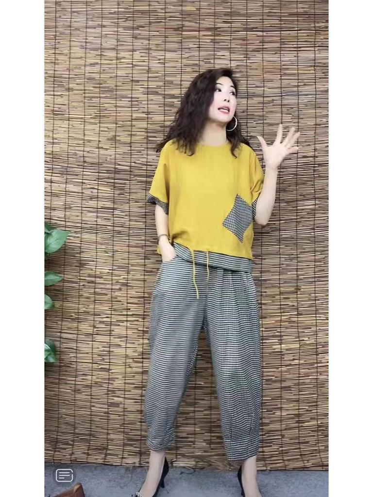 2025 Sommar Trendigt Koreansk Stil Sportset - Smickrande Tvådelad Plus Size Damoutfit