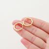 4pcs/lot 14K 18K Gold Plated Round Simple Classic Open Earing Hook Pendant Decorate Loop For Jewelry Making Crafts Accessories