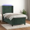 VidaXL Slat Bed Base with Mattress and LEDs, Upholstered Bed, Single Bed, Adult Bed for Indoor Bedroom, 3139670