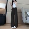 Women's High Waist Ice Silk Wide Leg Pants - Summer 2025: Lightweight, Wrinkle-Resistant, Casual Draped Pleated Design