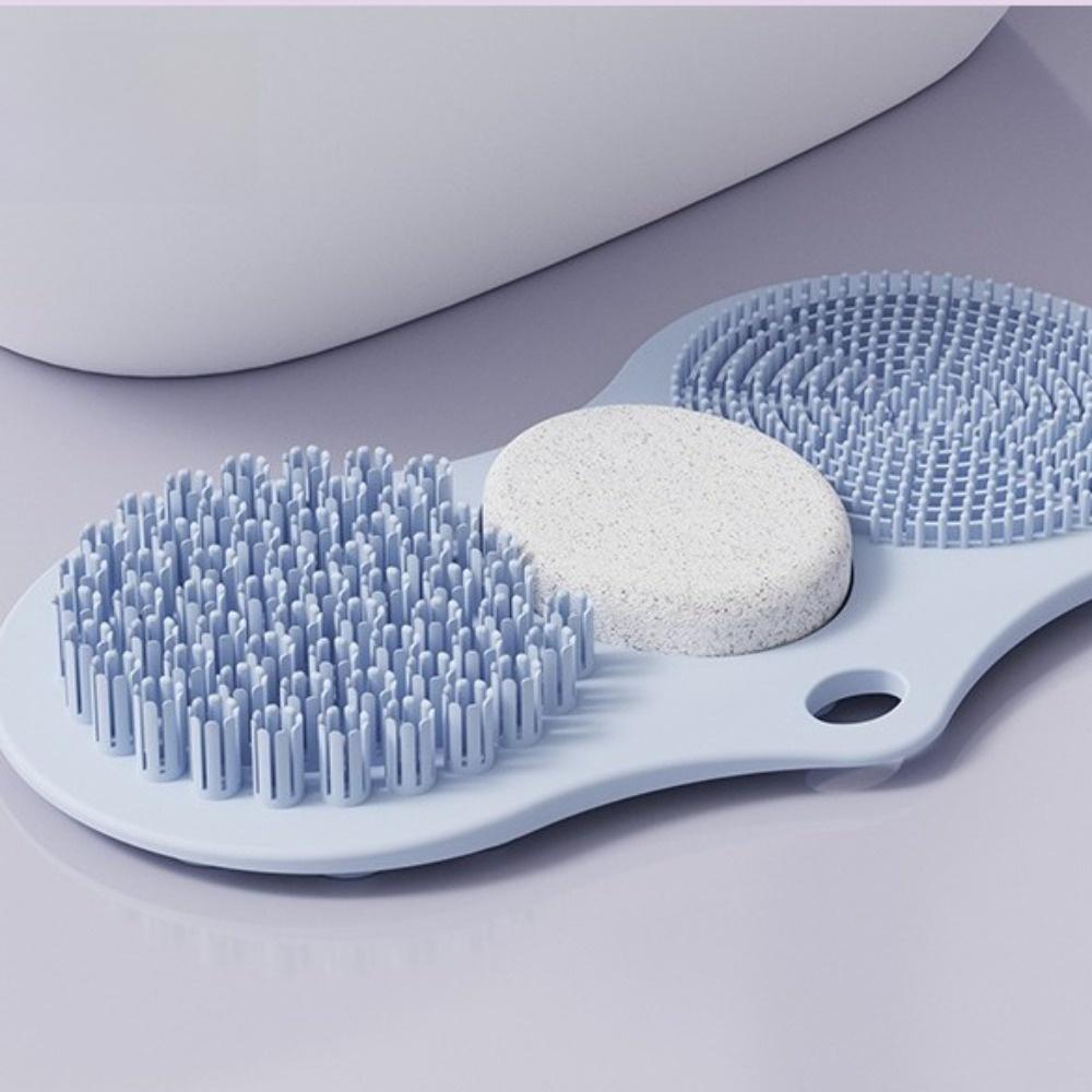 Pumice Stone Shower Massager Mat Suction Cups Non-Slip Bath Mat for Feet and Back