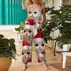 Women's Casual Jumpsuit Sleeveless Christmas Printed Cotton Jumpsuit
