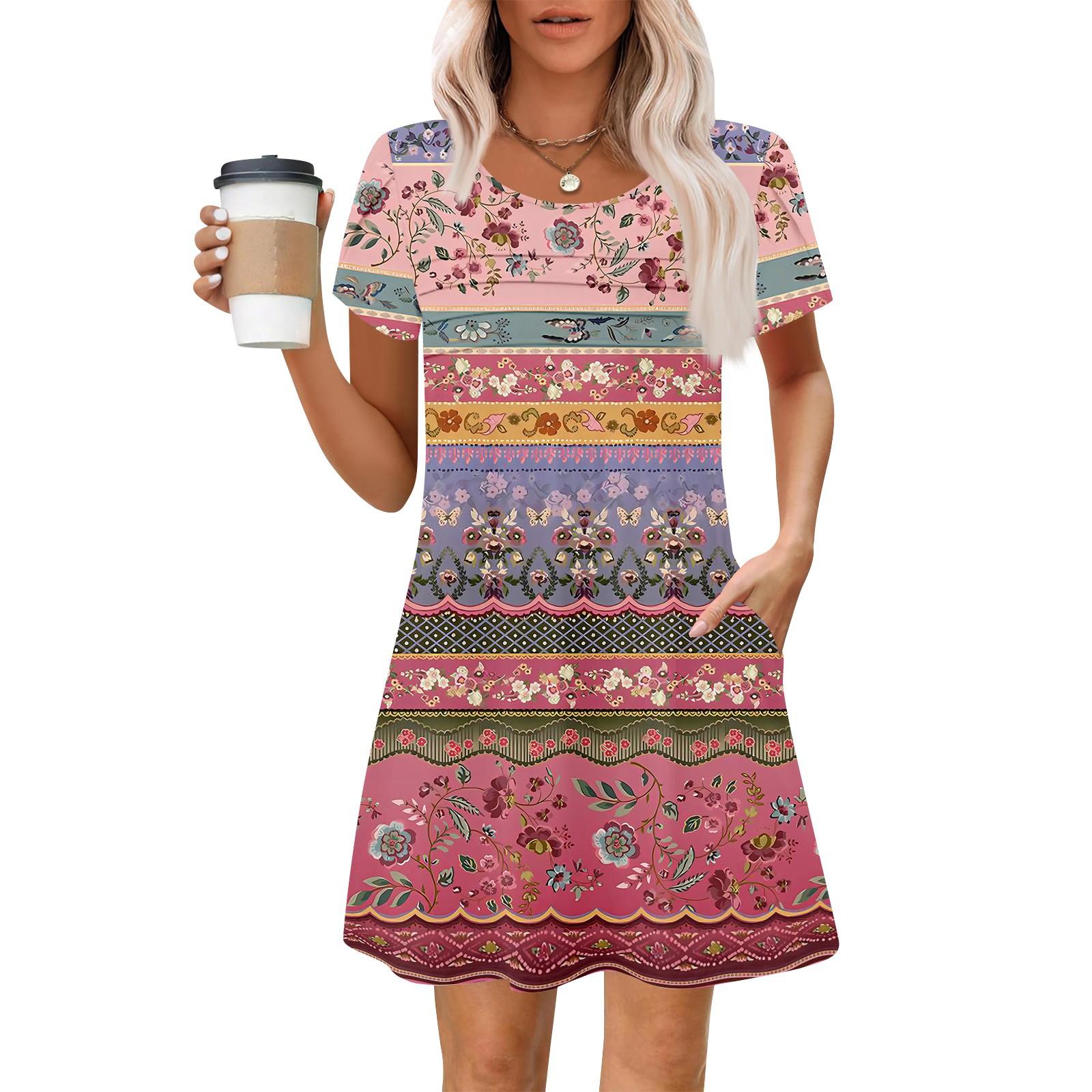 

Женские летние повседневные лепестковые узкие полосатые плиссированные однотонные платья S