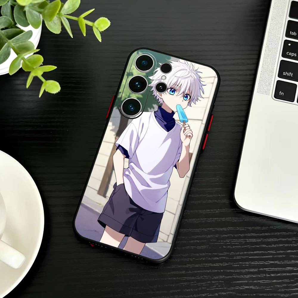 W-Killua Zoldyck H-Hunter X Hunter Phone Case For Samsung S26,S25,S24,S23,S22,S21,S20,Ultra,Plus,FE Black Soft Cover