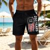 Men's Casual Printed Athletic Shorts with Elastic Waistband and Drawstring for Outdoor Sports and Leisure Wear Suitable for Daily Use