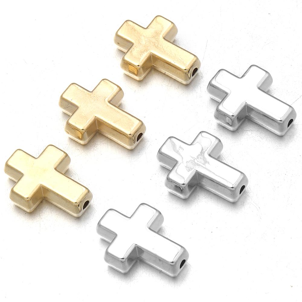 50pcs 12x16mm CCB Cross Beads Plastic Loose Spacer Beads For Jewelry Making DIY Handmade Bracelets Necklace Accessories Findings