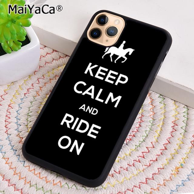 MaiYaCa Keep Calm and Ride On Love Horses Pony Phone Case For iPhone 17 Air 16 Pro Max 15 14 Plus 12 13 Cover Coque