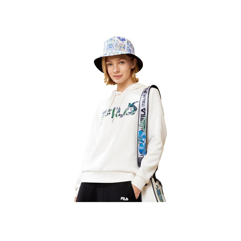 New FILA X V&A LIANMINGKUAN Sweatshirt Women's Cloud White F11W418201F-WT