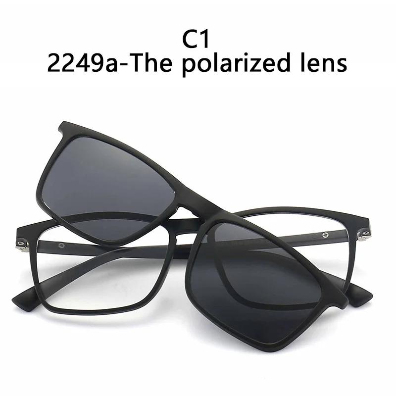 5Pcs Magnetic Polarized Clip On Sunglasses Women Men Plastic Frame For Night Driving Sunglasses Uv400