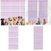 Pet Paws Foil Fringes Backdrops Party Decoration 3.28x6.56ft Metallic Tinsel Photo Backdrop Curtains For Pet Birthday