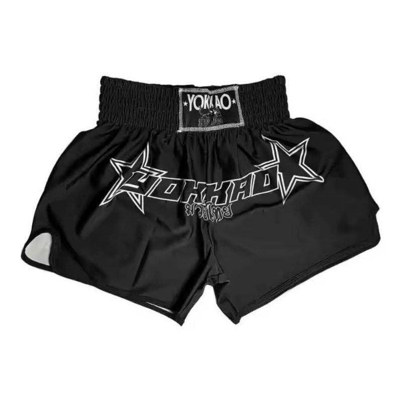 Pantalones Cortos YOKKAO Muay Thai para Hombre y Mujer MMA Boxeo Kickboxing Pantalones de Entrenamiento con Tejido de Lycra