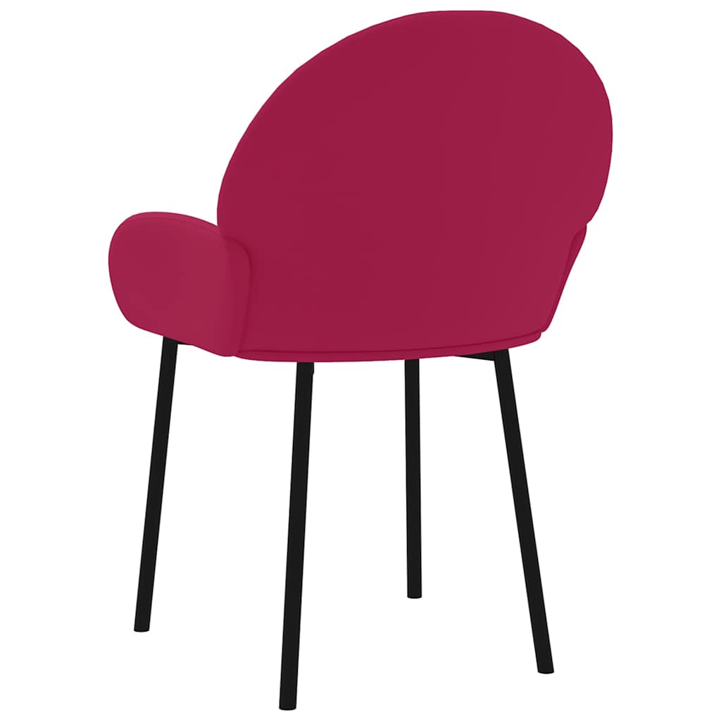 Dining Chairs 2 Pcs Burgundy Velvet