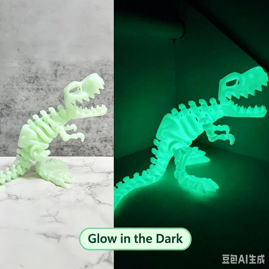 3D‑Printed Skeleton T‑Rex Figurine 9.84in, Articulated Dinosaur Toy Gift