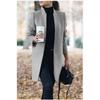 Autumn Winter New Fashion Solid Color Stand Collar Woolen Coat for Women European American Style