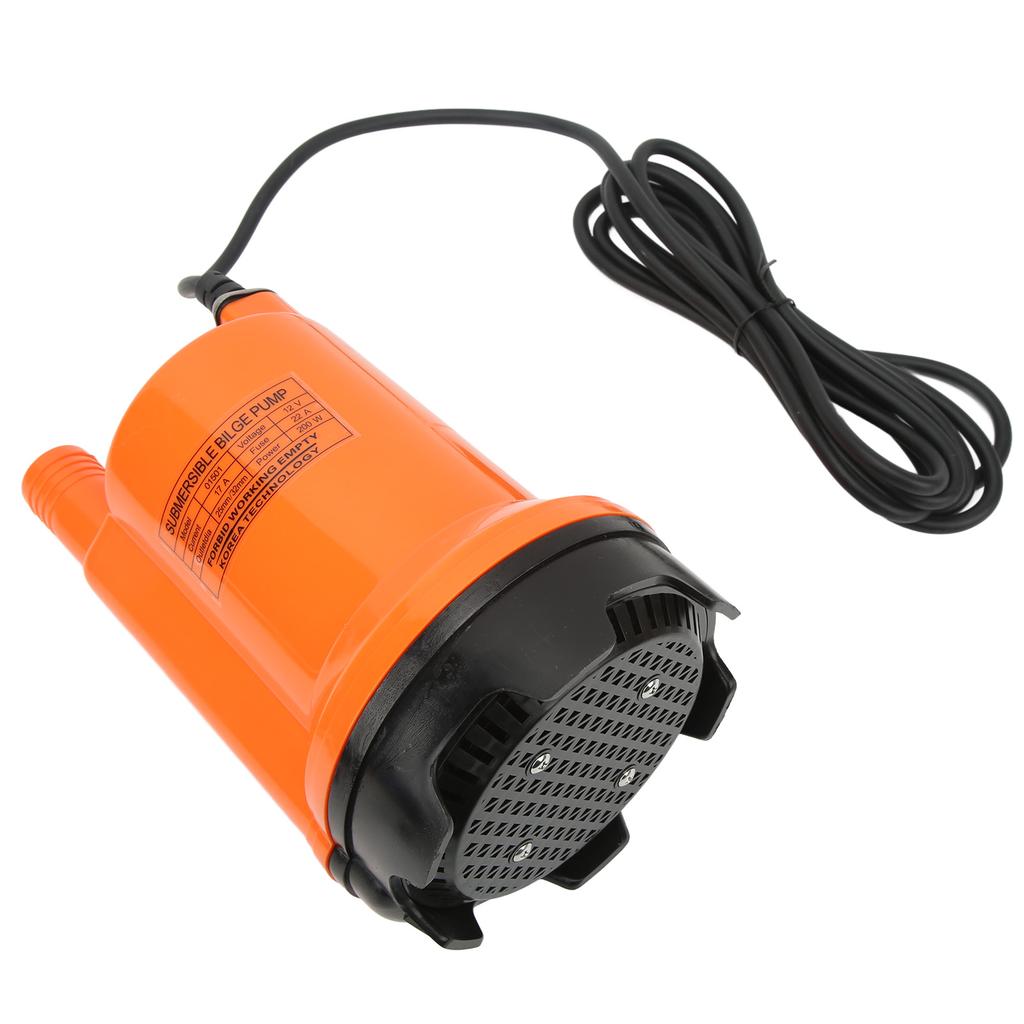12V Bilge Pump Submersible 7000RPM 200W Universal Electric Drain Pump for Yachts Fishing Boats