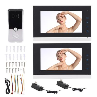 Bekabeld Appartement Video Intercom Systeem 2 Units 7 Inch Touchscreen Display Video Deurtelefoon Camera