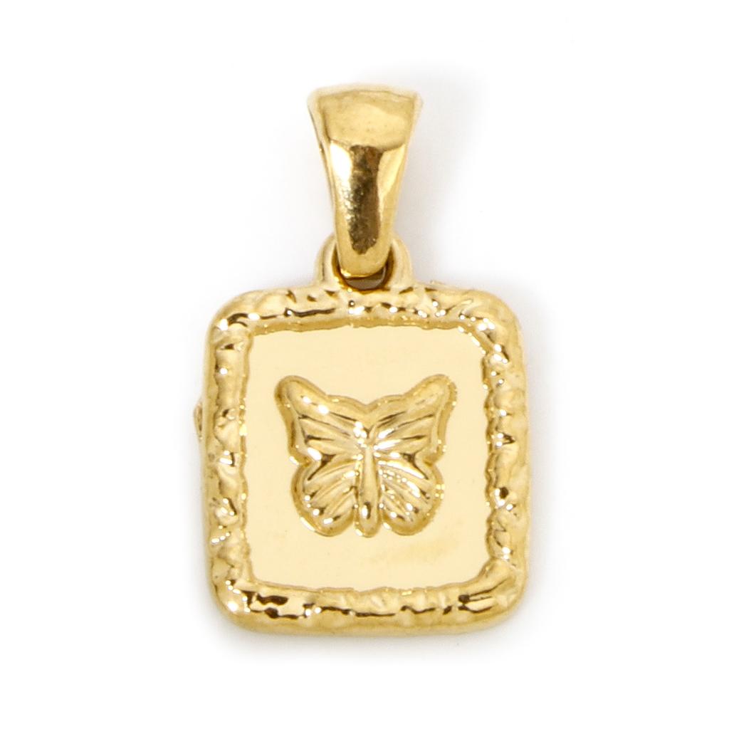 2 PCs 304 Stainless Steel Retro Charm Gold Plated Key Cross Wing Butterfly Pendant For DIY Necklace Bracelet Jewelry Making