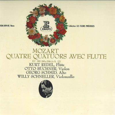 LP Record KURT REDEL, OTTO BUCHNER, GEORG SCH - Mozart: Quatre Quatuors Avec Flute REM1019RE ERATO 1970 Japan Classical Used