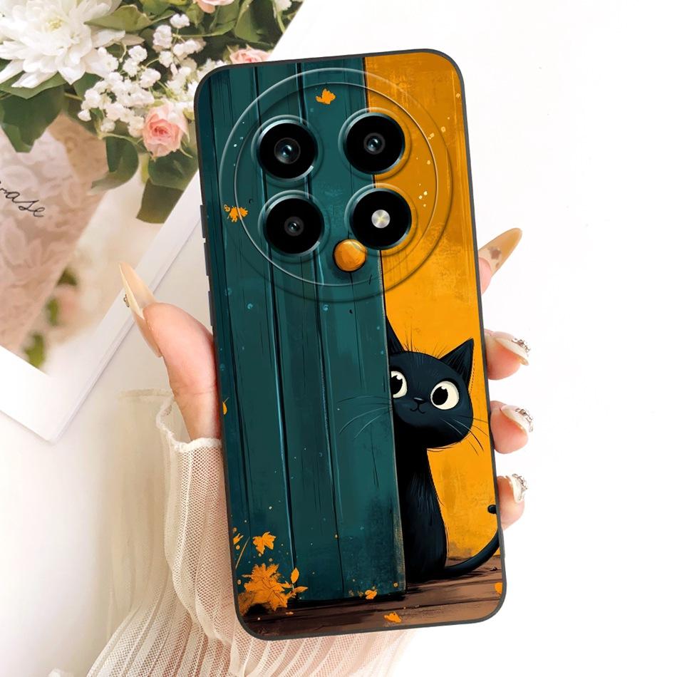 For Realme 13 Pro 13Pro+ Cute Cat Flower Cartoon Phone Case For Realme 13Pro Plus 5G Shockproof Soft Silicone Covers Bumpers