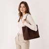 Borsa Tote Retro in Camoscio e Velluto da Donna: Di alta gamma, ad alta capacità per lavoro e tragitto