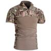 Knitted Frog Clothes Men's Camouflage Short-sleeved Slim Elastic T-shirt Property Team Building Top