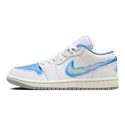 Air 1 Low SE Just Skate - університетські сині жіночі кросівки білі Sailwhite Psychic-Blue FJ7219-441