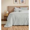 Complete Reversible Duvet Cover Set "Vanessa" 6 Pieces for 140 X 190 Bed Palermo Eucalyptus