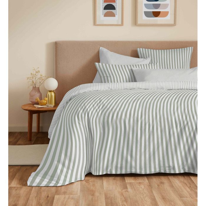 Komplettes 6-teiliges Wendebettwäsche-Set "Vanessa" für Bett 180 x 200 "King Size" Palermo Eukalyptus