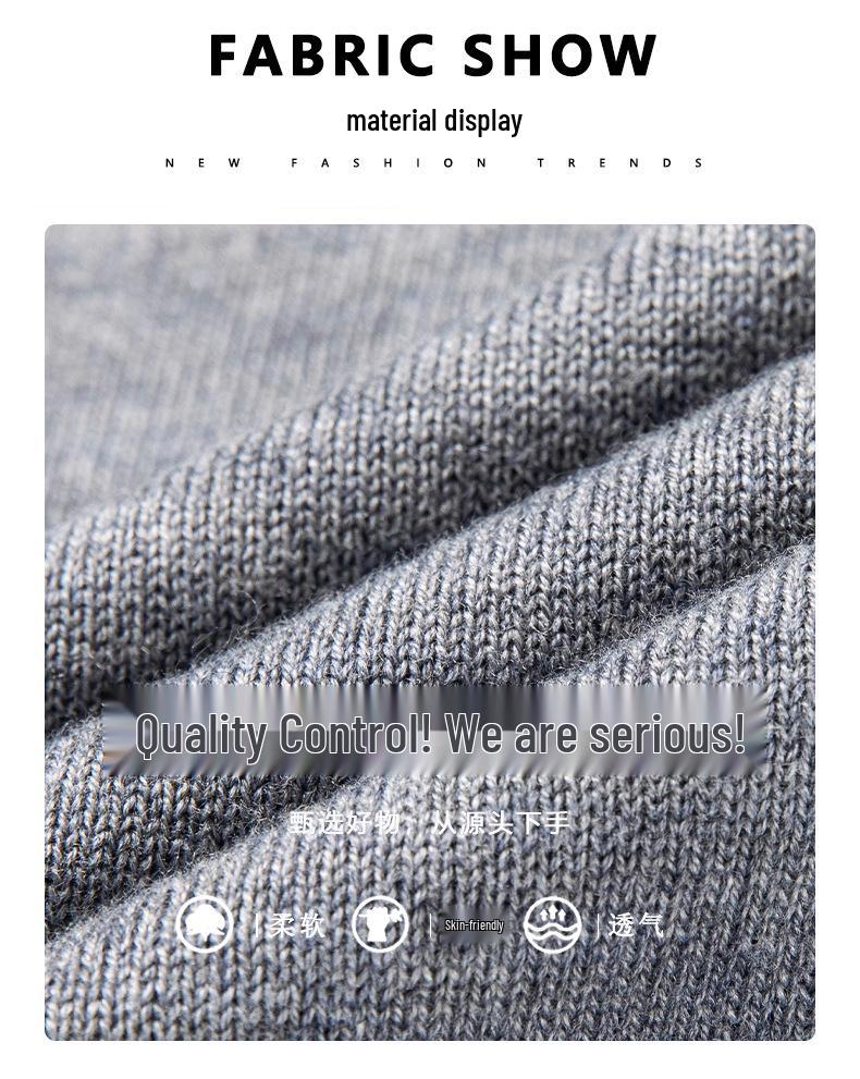 Men's Sleeveless Knit Cardigan: Autumn/Winter Solid Color Round Neck Vest