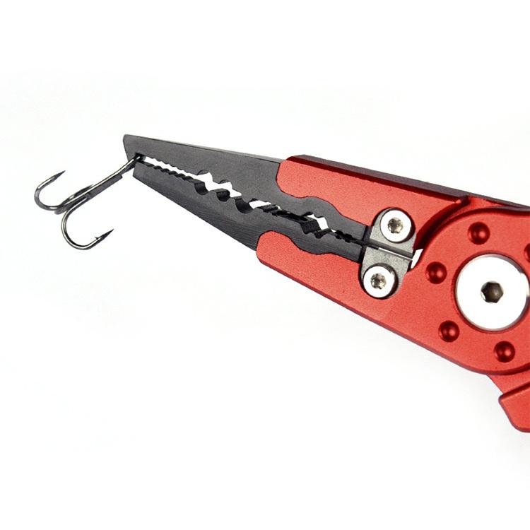 Aluminum Alloy Lure Pliers Controller Upper Ring Open Loop Cut Wire Clamp with Lock Fishing Clamp Fishing Tool