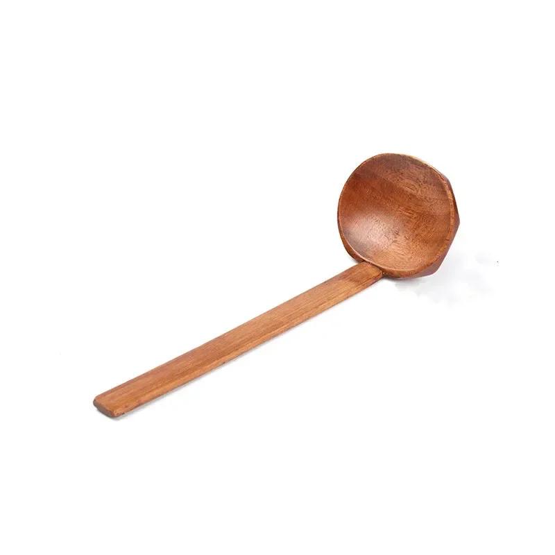 Ramen Soup Wood Spoon Japanese Style Ajiyaki with Holes Restaurant Nanmu Kamehameha Spoon Hotpot Leak Kicthen Accessories