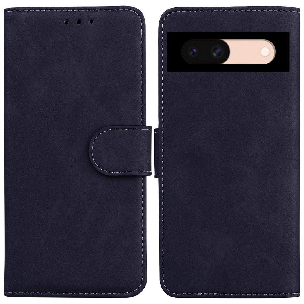For Google Pixel 8a Phone Stand Case Wallet PU Leather Flip Solid Color Cell Phone Cover