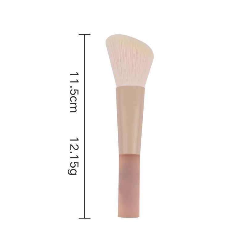10-Piece Peach Makeup Brush Set: Loose Powder, Stippling, Eyeshadow, Blending, Concealer, Contour Brushes