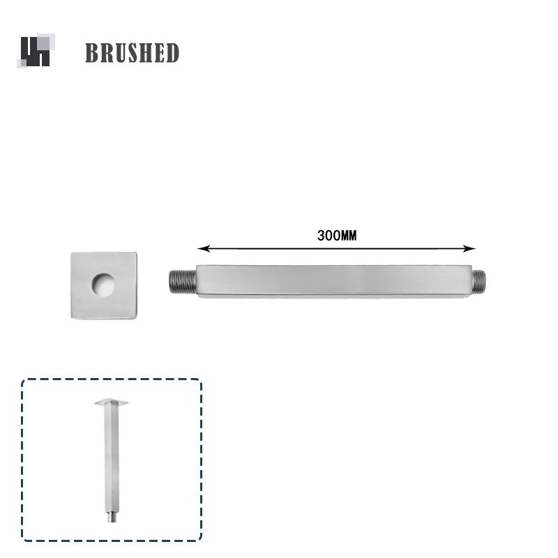 Wall Mounted & Ceiling Mounted Shower Arm Stainless Steel Gold Chrome Black Bathroom Shower Accessories Square Free Shipping