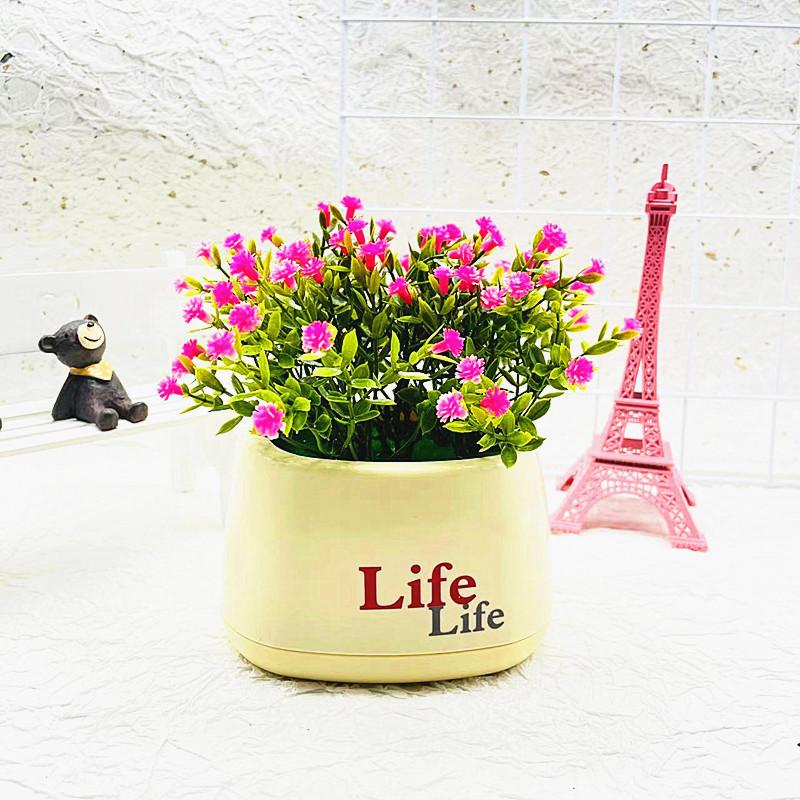 Simulated Chrysanthemum Hydrangea Calla Artificial Flowers Potted Green Plants