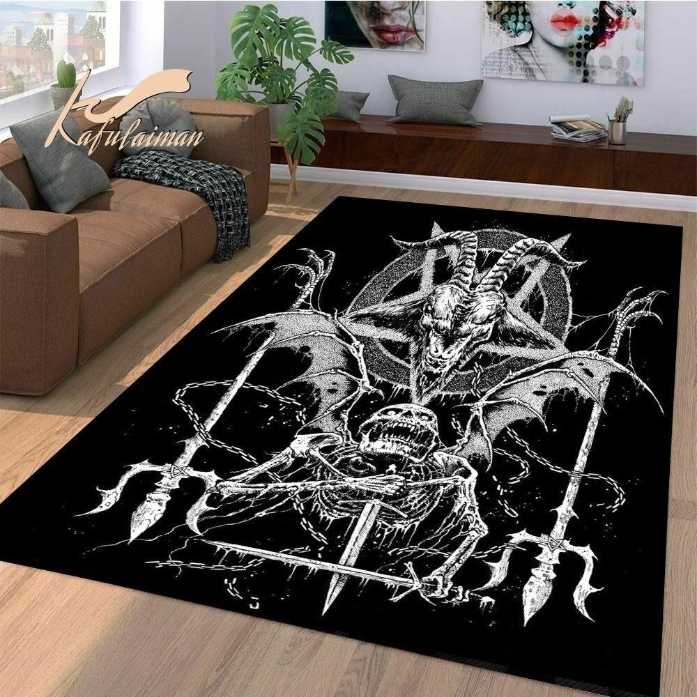 Satan Devil lebka věštění koberec Halloween Satan dekorativní koberec koupelna koberec ložnice velké koberce do obývacího pokoje
