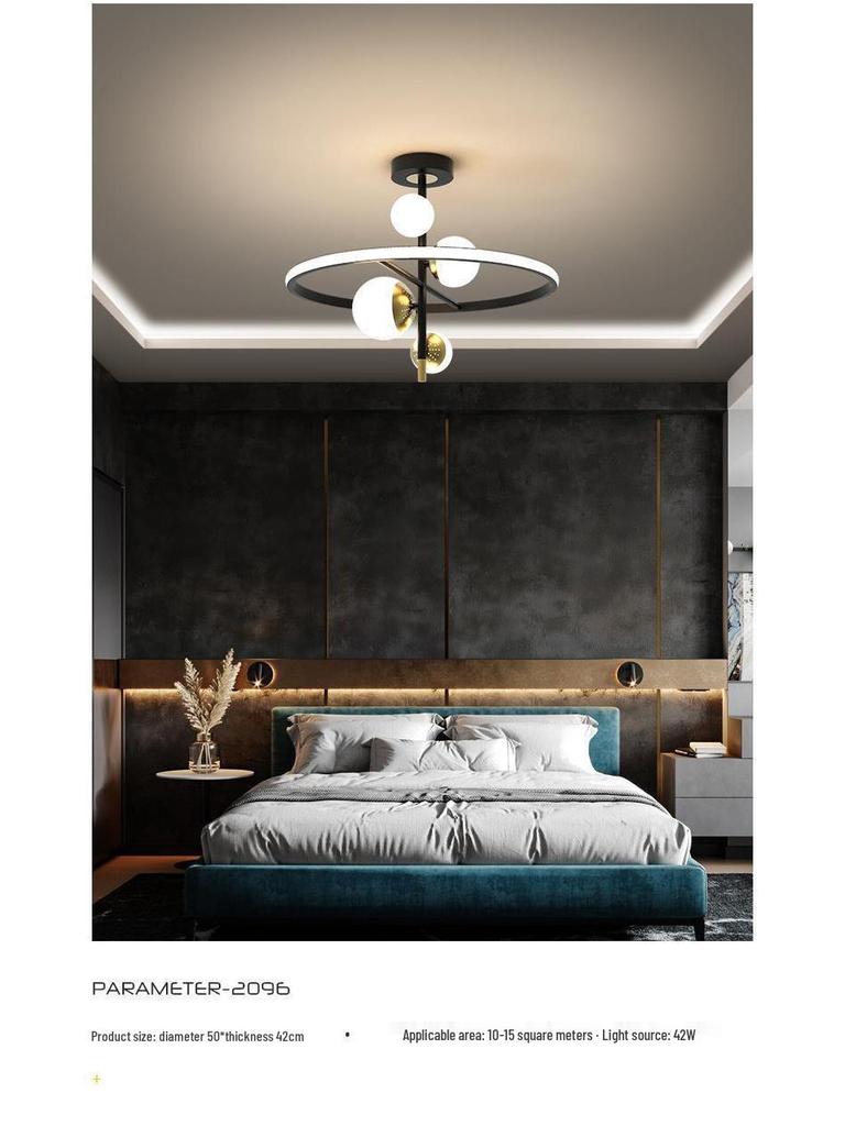 Nordic Style LED Chandelier: Modern Magic Bean Design for Bedroom, Living Room, and Study.