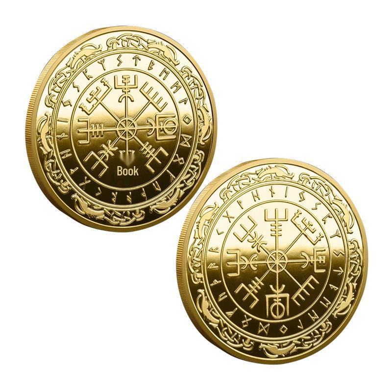 Viking Foreign Trade Commemorative Compass Coin: Lucky Thanksgiving Virtual Collection