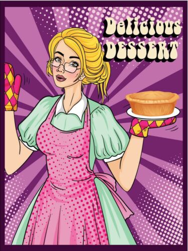 

Metal plaque vintage retro style Delicious Dessert Classic tin door sign FoodAluminum 20x30cm（7.8x11.8inch）