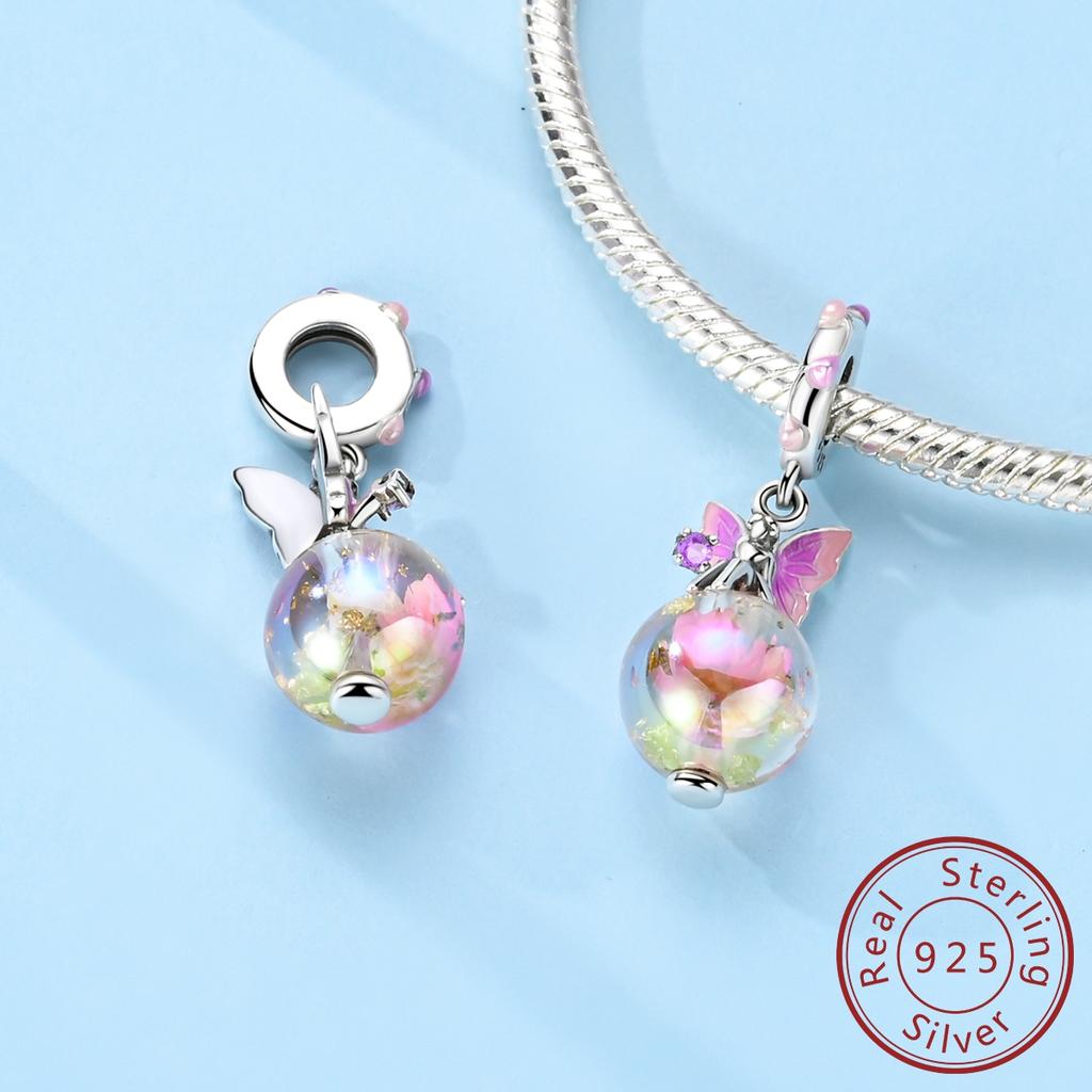 Real Copper Charm Fit Bracelet Bead Diy Original Pendant Butterfly Angel Cat Woman Jewelry