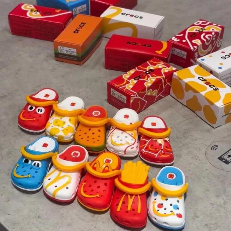 Zábavné a barevné Crocs McDonald's Miniklíčenka Pantofle Pro Děti I Dospělé