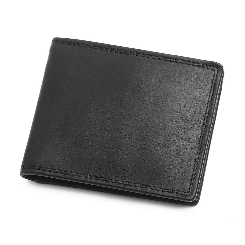 Card Holder, Card Bag,Cow Leather Male Wallet Zipper Pocket Purse Wallets Card Holder Coil Pocket Mini Thin