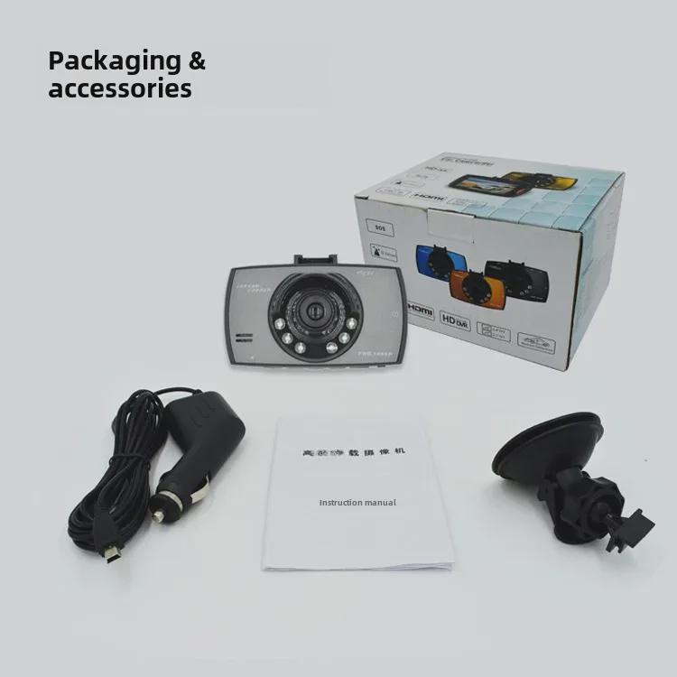 Câmera de painel de lente dupla com visão noturna G30 HD com imagem reversa, monitor de estacionamento e gravação em loop